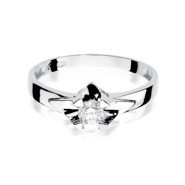 Pierścionek zaręczynowy z białego złota z diamentem 0,30ct Fire Of Love