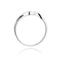 Pierścionek zaręczynowy z białego złota z diamentem 0,05ct Fire Of Love