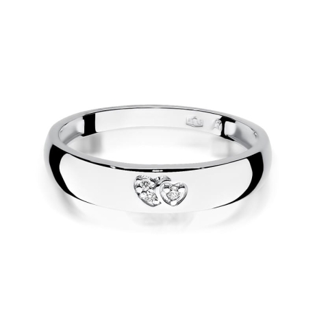 Przejdź do produktu Pierścionek zaręczynowy z białego złota z diamentami 0,02ct Fire Of Love