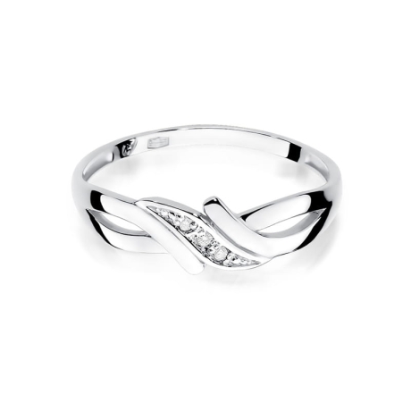 Przejdź do produktu Pierścionek zaręczynowy z białego złota z diamentami 0,02ct Fire Of Love