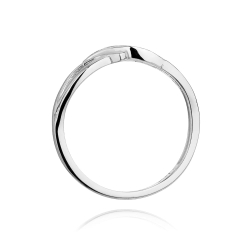Pierścionek zaręczynowy z białego złota z diamentami 0,02ct Fire Of Love