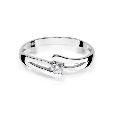 Przejdź do produktu Pierścionek zaręczynowy z białego złota z diamentem 0,08ct Fire Of Love