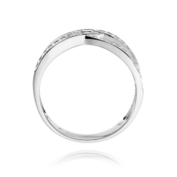 Pierścionek zaręczynowy z białego złota z diamentami 0,27ct Fire Of Love