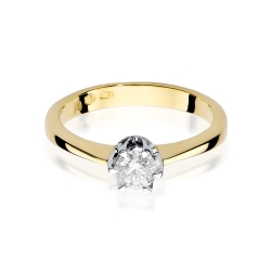 Pierścionek zaręczynowy z żółtego złota z diamentem 0,30ct Fire Of Love