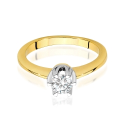Pierścionek zaręczynowy z żółtego złota z diamentem 0,40ct Fire Of Love