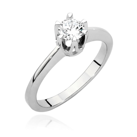 Przejdź do produktu Pierścionek zaręczynowy z białego złota z diamentem 0,40ct Fire Of Love