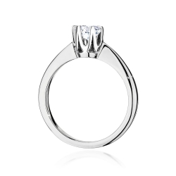 Pierścionek zaręczynowy z białego złota z diamentem 0,40ct Fire Of Love
