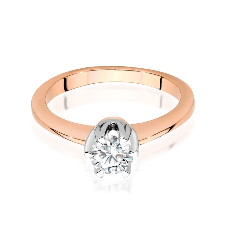 Pierścionek zaręczynowy z różowego złota z diamentem 0,50ct Fire Of Love