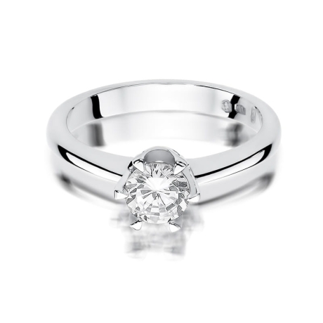 Przejdź do produktu Pierścionek zaręczynowy z białego złota z diamentem 0,50ct Fire Of Love 