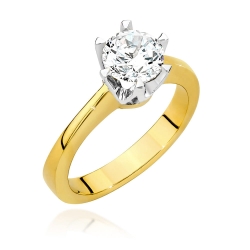 Pierścionek zaręczynowy z żółtego złota z diamentem 0,70ct Fire Of Love