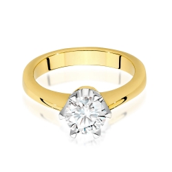 Pierścionek zaręczynowy z żółtego złota z diamentem 0,70ct Fire Of Love