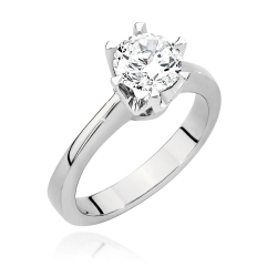 Pierścionek zaręczynowy z białego złota z diamentem 0,70ct Fire Of Love