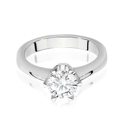 Pierścionek zaręczynowy z białego złota z diamentem 0,70ct Fire Of Love