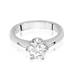 Pierścionek zaręczynowy z białego złota z diamentem 1,00ct Fire Of Love