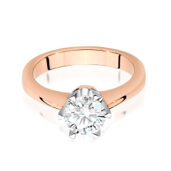 Pierścionek zaręczynowy z różowego złota z diamentem 1,00ct Fire Of Love