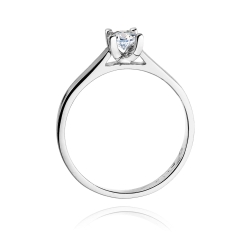 Pierścionek zaręczynowy z białego złota z brylantem 0,25ct Fire Of Love