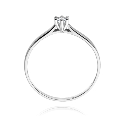 Pierścionek zaręczynowy z białego złota z diamentem 0,10ct Fire Of Love