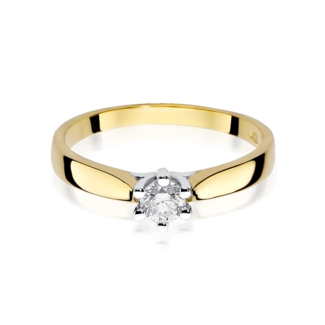 Przejdź do produktu Pierścionek zaręczynowy z żółtego złota z diamentem 0,25ct Fire Of Love