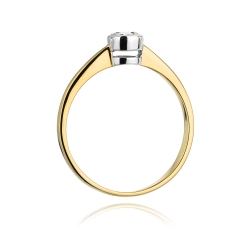 Pierścionek zaręczynowy z żółtego złota z diamentem 0,25ct Fire Of Love