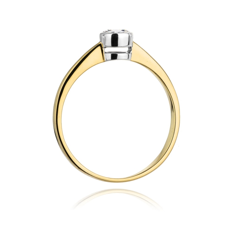 Pierścionek zaręczynowy z żółtego złota z diamentem 0,25ct Fire Of Love