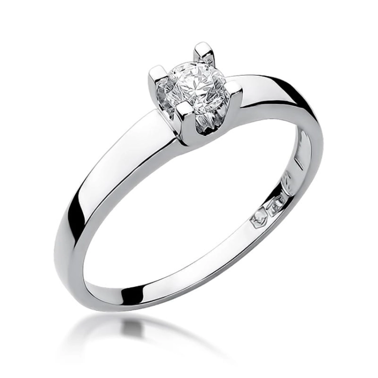 Pierścionek zaręczynowy z białego złota z diamentem 0,25ct Fire Of Love
