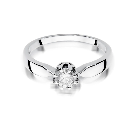 Przejdź do produktu Pierścionek zaręczynowy z białego złota z diamentem 0,40ct Fire Of Love