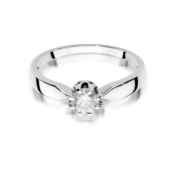 Pierścionek zaręczynowy z białego złota z diamentem 0,70ct Fire Of Love