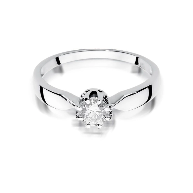 Pierścionek zaręczynowy z białego złota z diamentem 0,70ct Fire Of Love