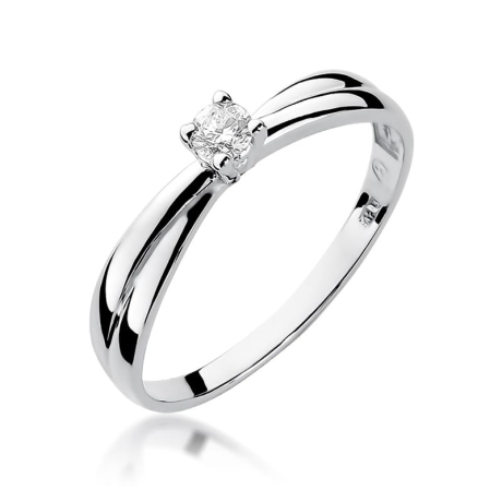 Przejdź do produktu Pierścionek zaręczynowy z białego złota z diamentem 0,08ct Fire Of Love