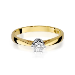 Pierścionek zaręczynowy z żółtego złota z diamentem 0,25ct Fire Of Love