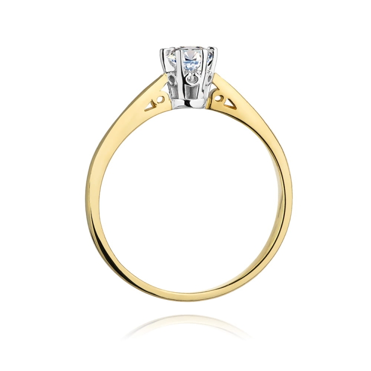 Pierścionek zaręczynowy z żółtego złota z diamentem 0,25ct Fire Of Love