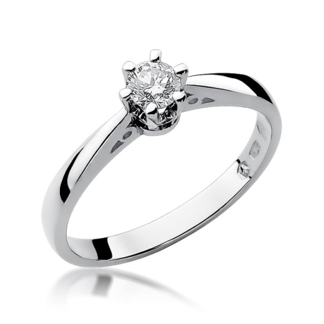 Przejdź do produktu Pierścionek zaręczynowy z białego złota z diamentem 0,30ct Fire Of Love