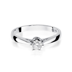 Pierścionek zaręczynowy z białego złota z diamentem 0,30ct Fire Of Love