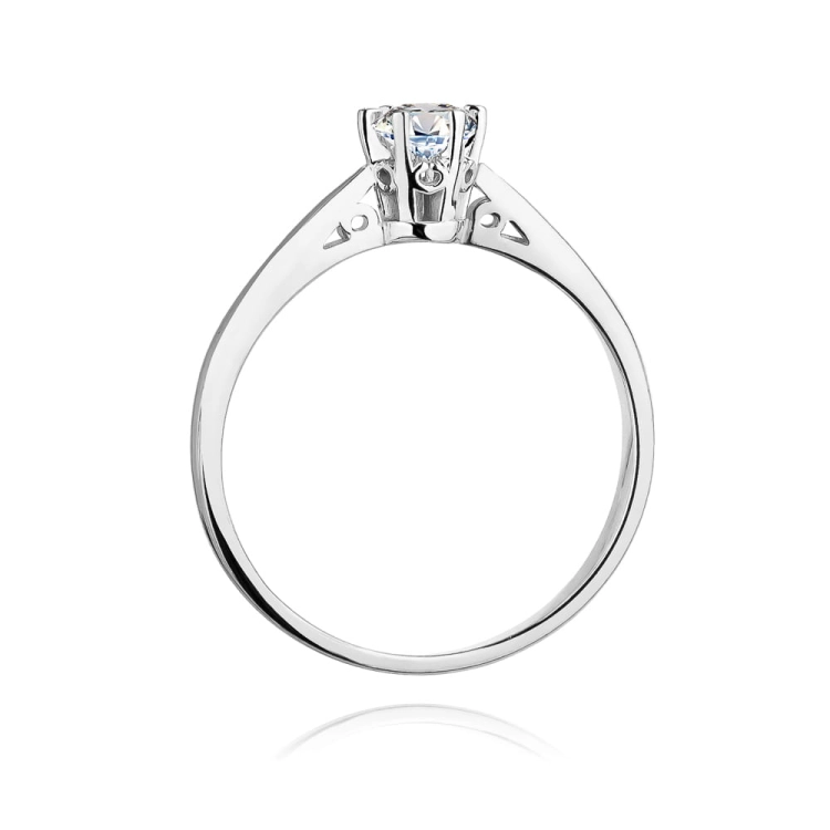Pierścionek zaręczynowy z białego złota z diamentem 0,30ct Fire Of Love