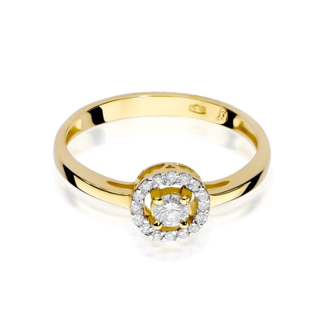 Przejdź do produktu Pierścionek zaręczynowy z żółtego złota z diamentami 0,20ct Fire Of Love