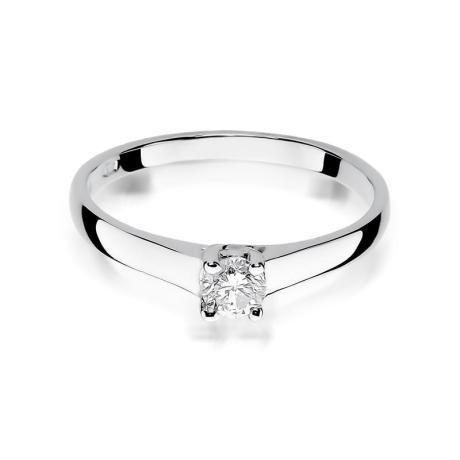 Przejdź do produktu Pierścionek zaręczynowy z białego złota z diamentem 0,20ct Fire Of Love