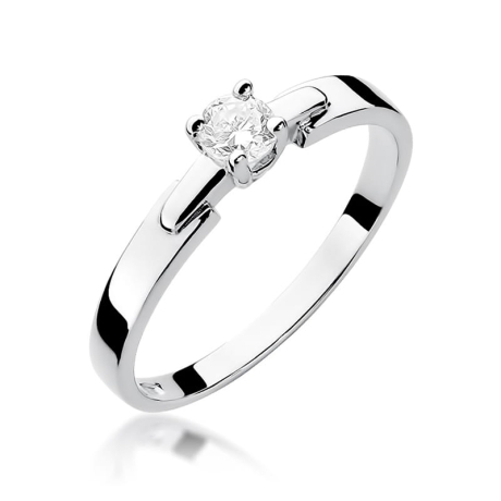 Przejdź do produktu Pierścionek zaręczynowy z białego złota z diamentem 0,20ct Fire Of Love 
