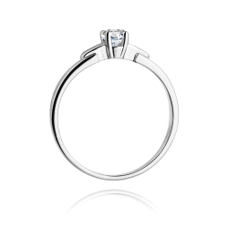Pierścionek zaręczynowy z białego złota z diamentem 0,20ct Fire Of Love