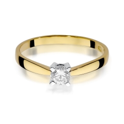 Pierścionek zaręczynowy z żółtego złota z diamentem 0,20ct Fire Of Love