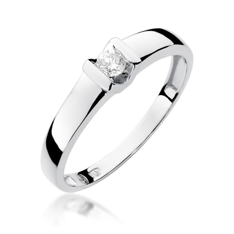 Przejdź do produktu Pierścionek zaręczynowy z białego złota z diamentem 0,10ct Fire Of Love