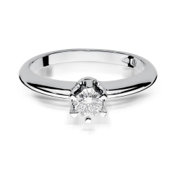 Pierścionek zaręczynowy z białego złota z diamentem 0,30ct Fire Of Love