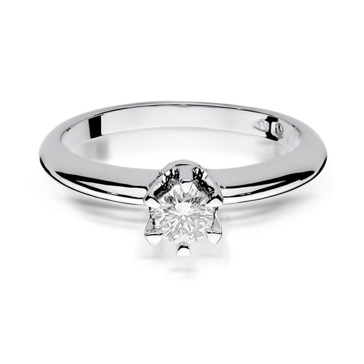 Pierścionek zaręczynowy z białego złota z diamentem 0,30ct Fire Of Love