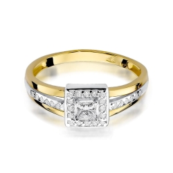 Pierścionek zaręczynowy z żółtego złota z diamentami 0,29ct Fire Of Love