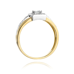 Pierścionek zaręczynowy z żółtego złota z diamentami 0,29ct Fire Of Love