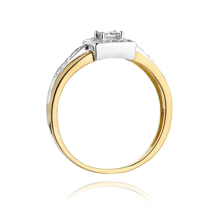 Pierścionek zaręczynowy z żółtego złota z diamentami 0,29ct Fire Of Love