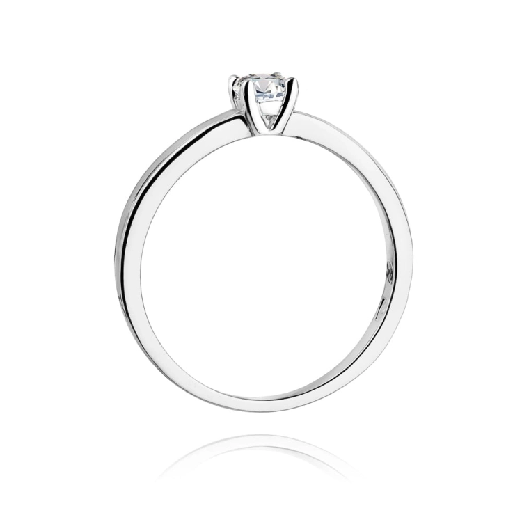 Pierścionek zaręczynowy z białego złota z diamentem 0,20ct Fire Of Love