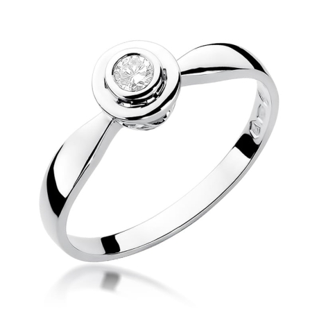 Przejdź do produktu Pierścionek zaręczynowy z białego złota z diamentem 0,10ct Fire Of Love 