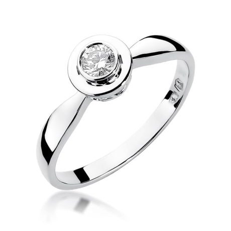 Przejdź do produktu Pierścionek zaręczynowy z białego złota z diamentem 0,20ct Fire Of Love