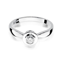 Pierścionek zaręczynowy z białego złota z diamentem 0,20ct Fire Of Love