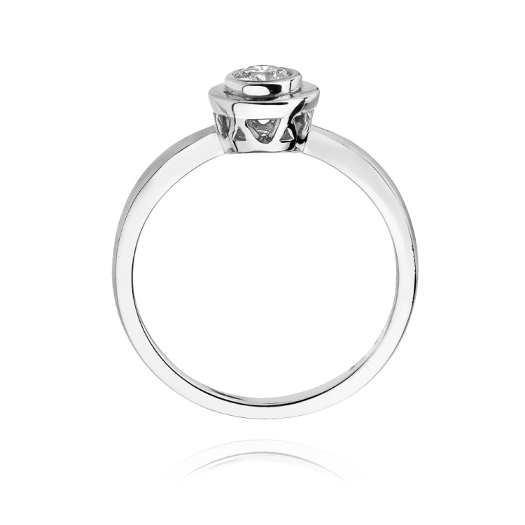 Pierścionek zaręczynowy z białego złota z diamentem 0,20ct Fire Of Love